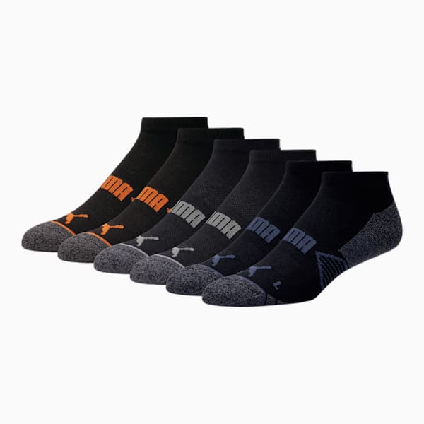 Terry Low Cut Men's Socks [6 Pack], BLACK, extralarge
